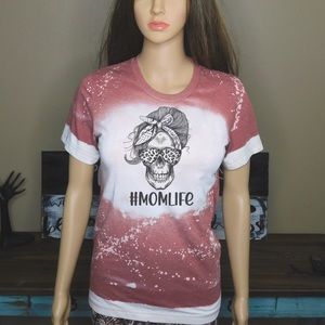 Mom Life Bleached Tee